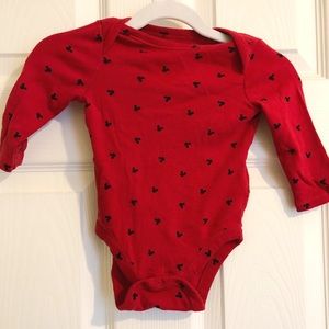 EUC Disney Baby Gap Onesie Bodysuit Mickey Red